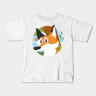 Fox Face Cartoon Kids T-Shirt